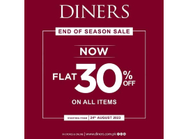 Diners End Of Season Sale FLAT 30% OFF on all Items
